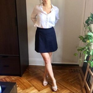 Navy Micheal Kors A-line Skirt